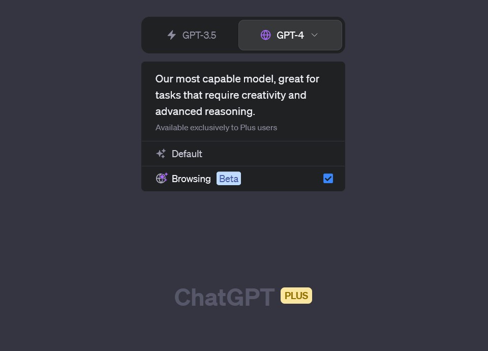 GPT-4 Browsing Beta